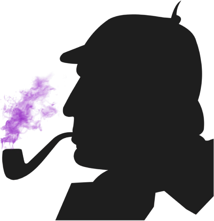 Sherlock Silhouettewith Pipe