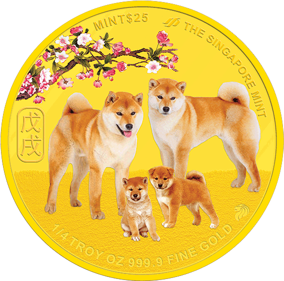 Shiba Inu Gold Coin Design