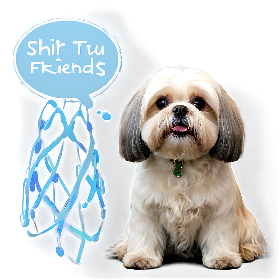 Shih Tzu Making Friends Png Ubb66