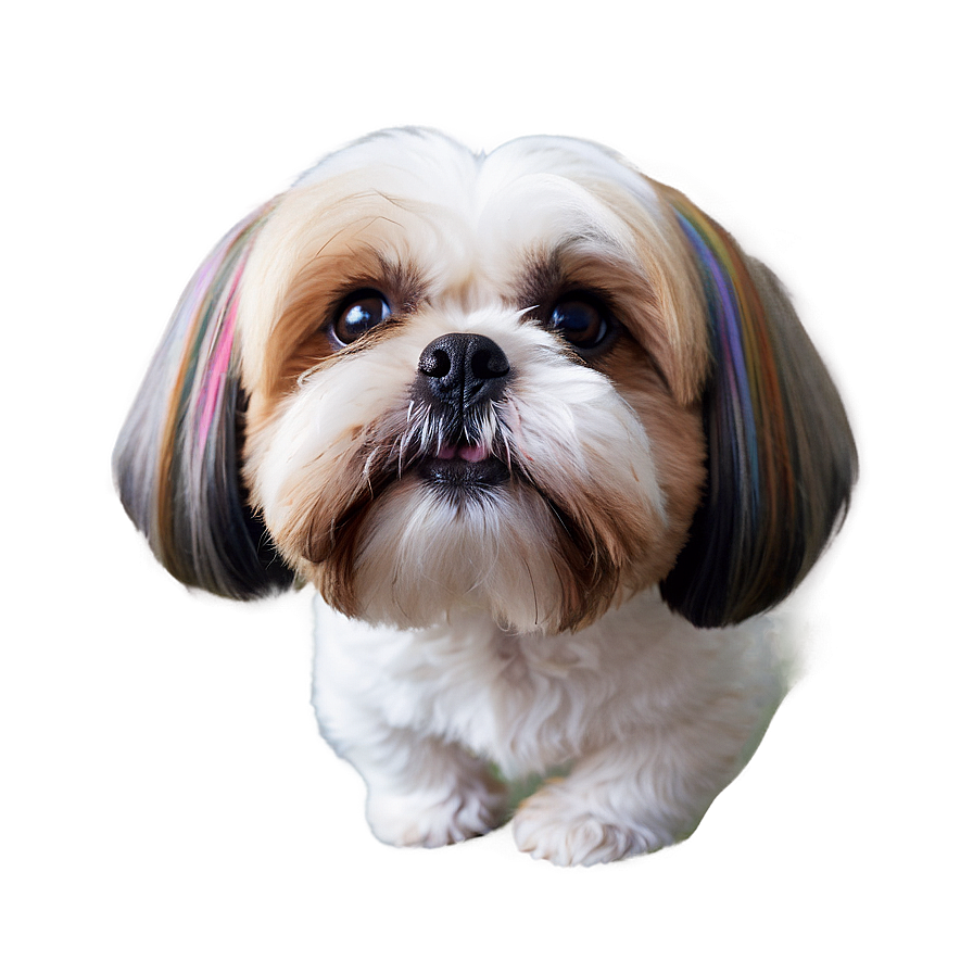 Shih Tzu With Colorful Background Png 06242024