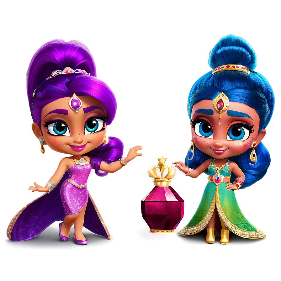 Shimmer And Shine Cartoon Characters Png 06262024