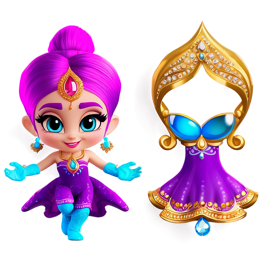 Shimmer And Shine Glittering Genie Outfits Png Omo89