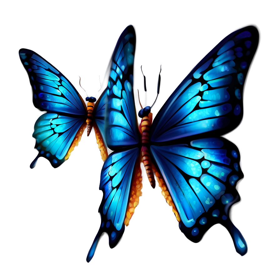 Shimmering Blue Butterfly Png 05212024