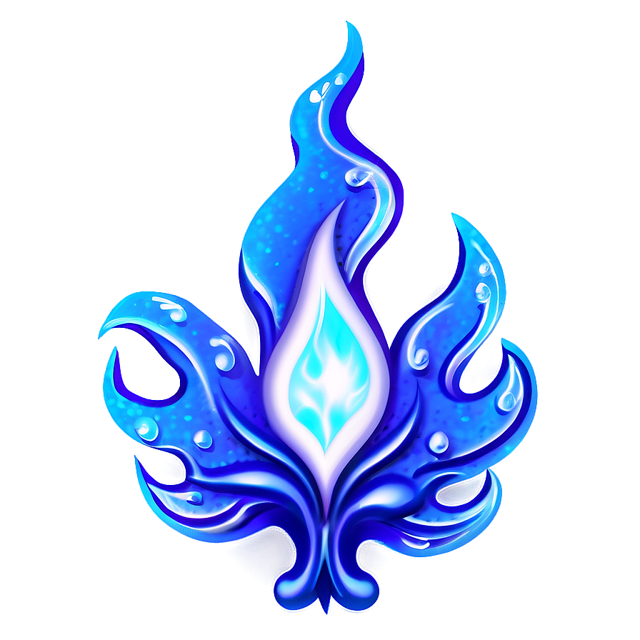 Shimmering Blue Flame Png 06202024