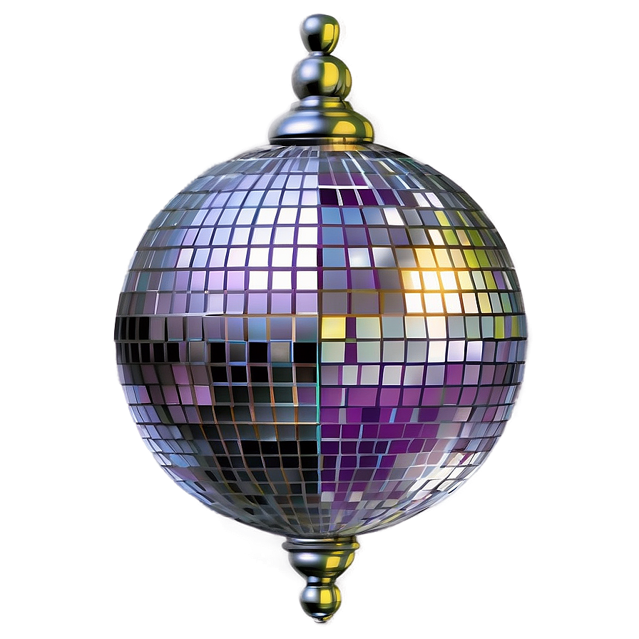 Shimmering Disco Ball PNG with transparent background