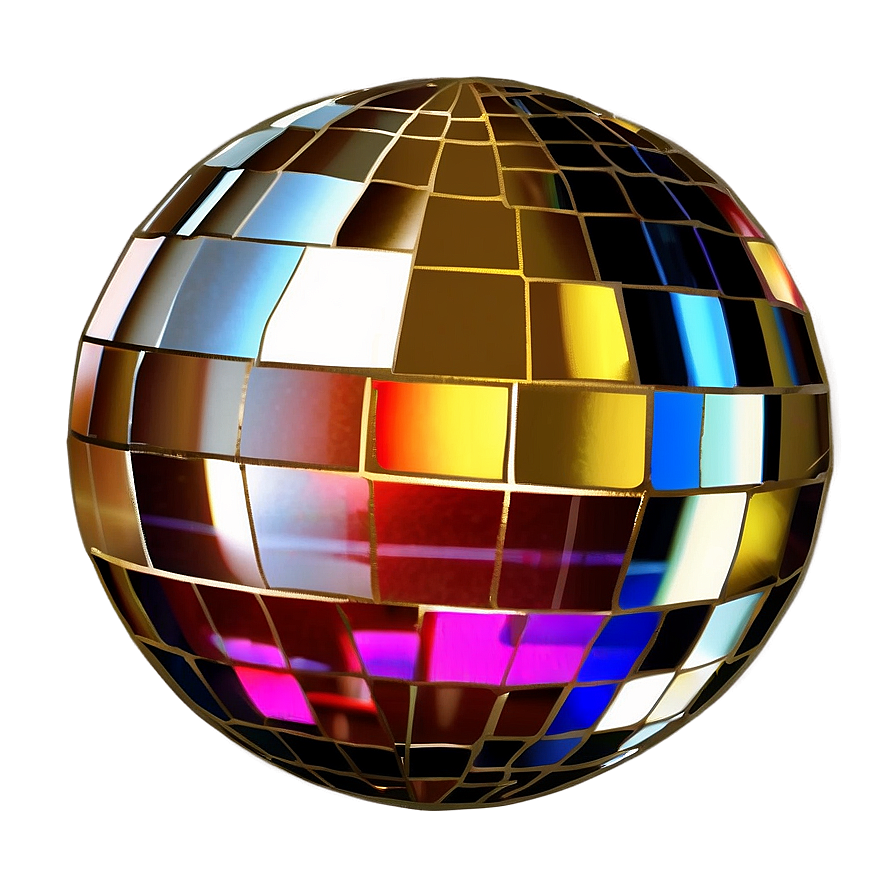 Shimmering Disco Ball PNG with transparent background