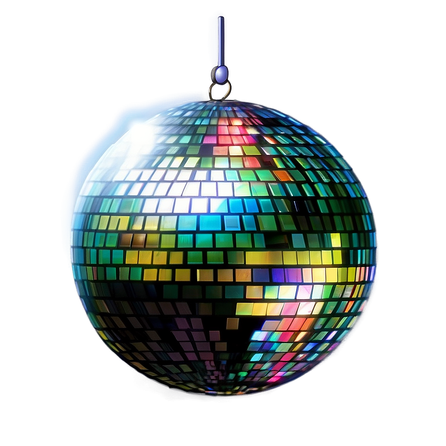 Shimmering Disco Ball PNG with transparent background