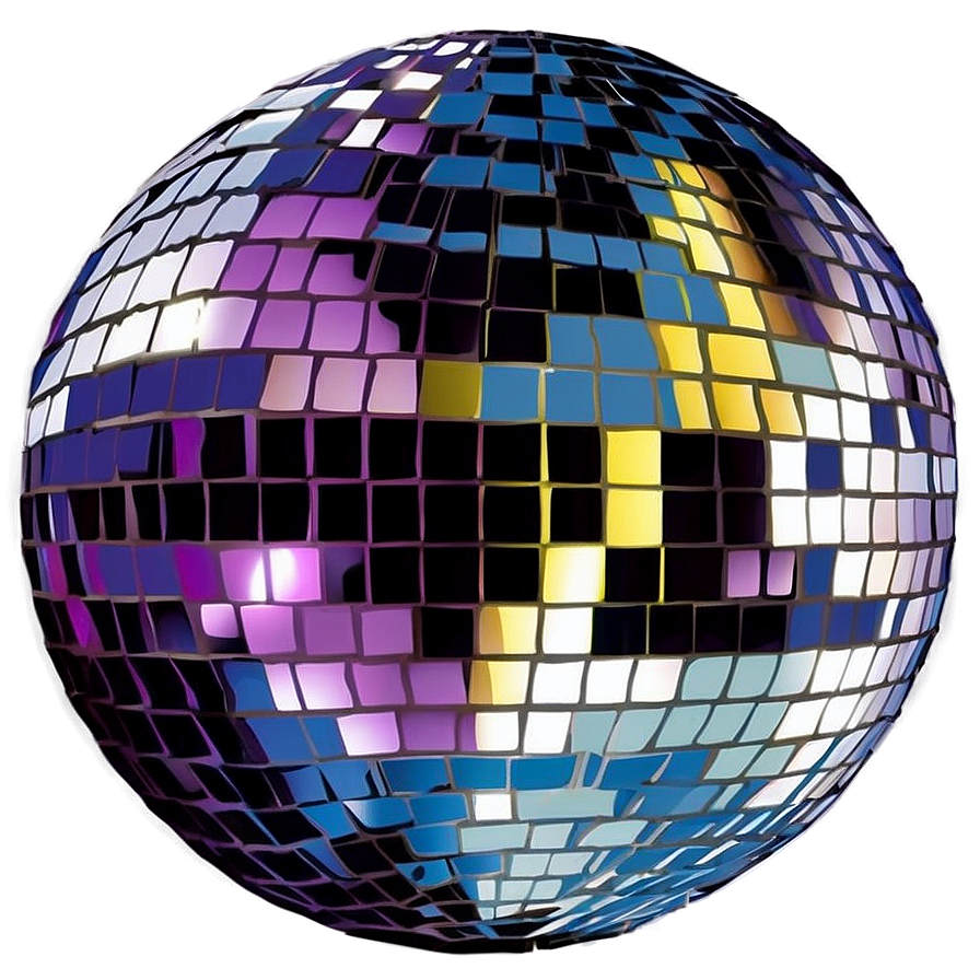Shimmering Disco Ball PNG with transparent background