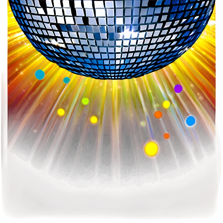 Shimmering Disco Ball Illumination PNG with transparent background