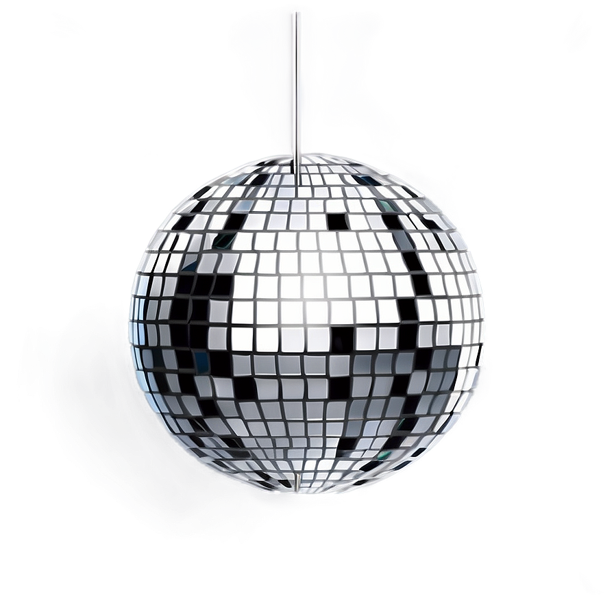Shimmering Disco Ball Illustration PNG with transparent background
