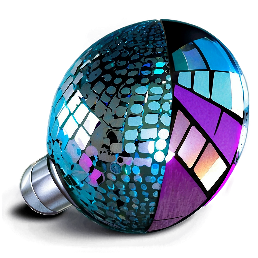 Shimmering Disco Ball Illustration PNG with transparent background