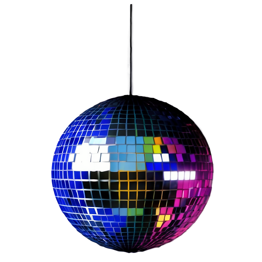 Shimmering Disco Ball PNG with transparent background