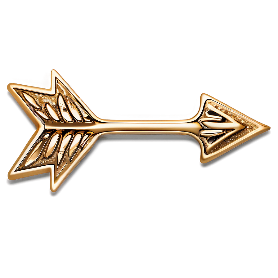 Shimmering Gold Arrow Png 06212024