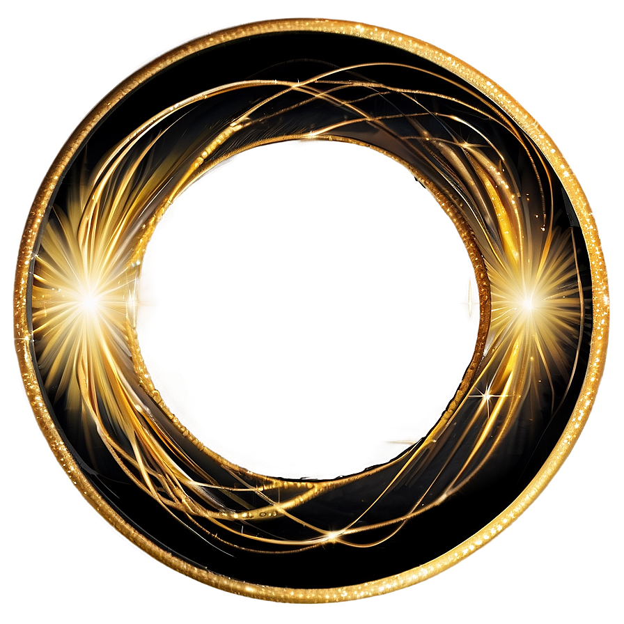 Shimmering Gold Circle Png 39