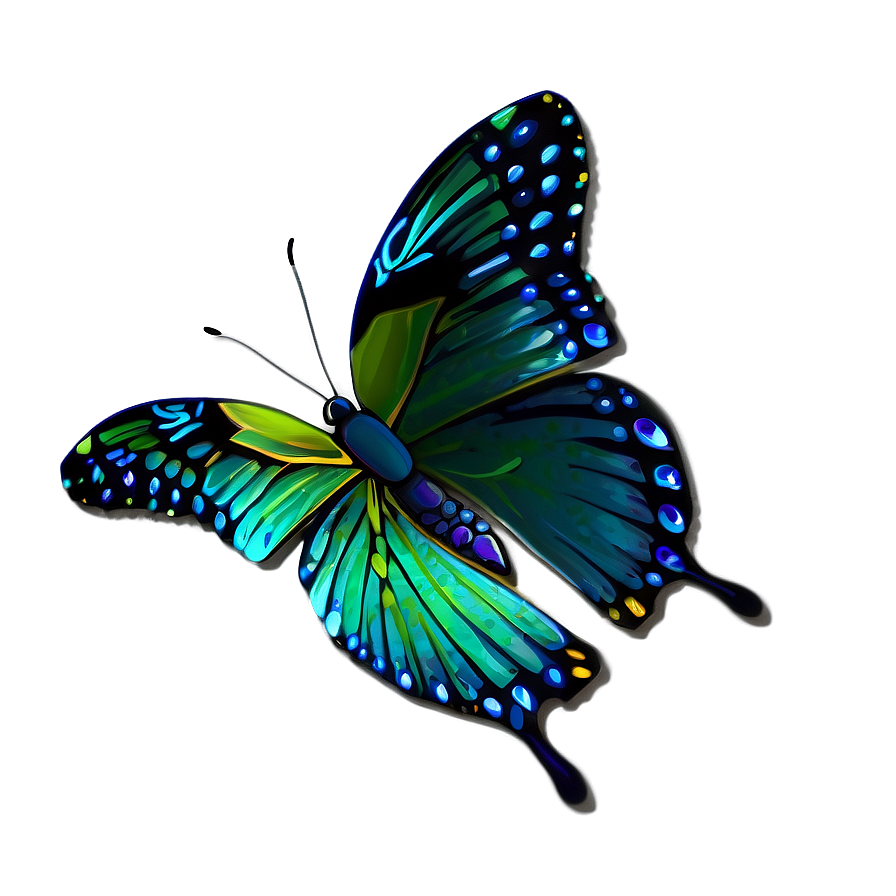 Shimmering Green Butterfly Png Ndg