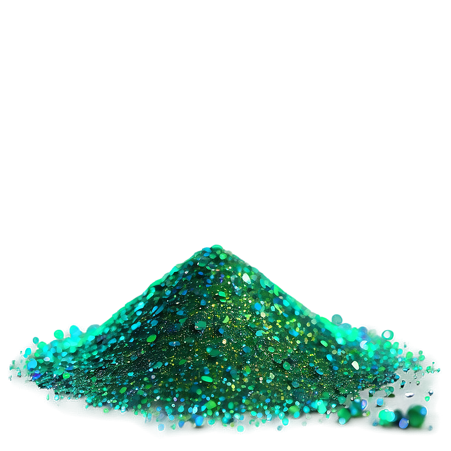 Shimmering Green Glitter Dust Png Bla