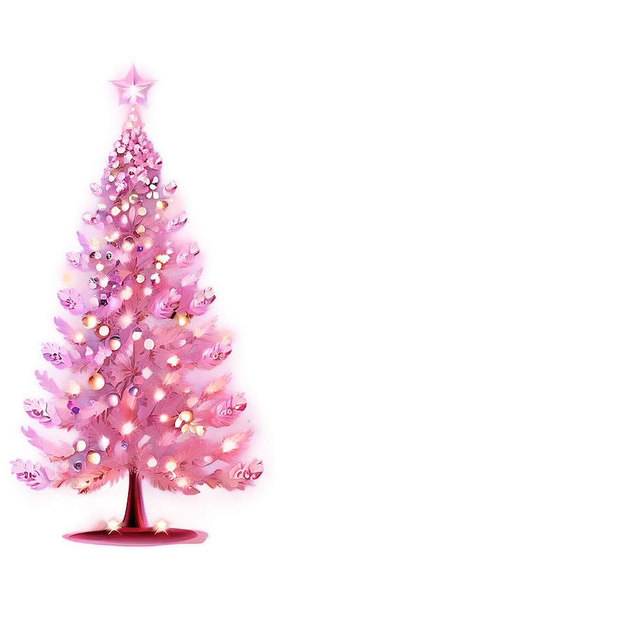 Shimmering Pink Christmas Tree Png 06122024