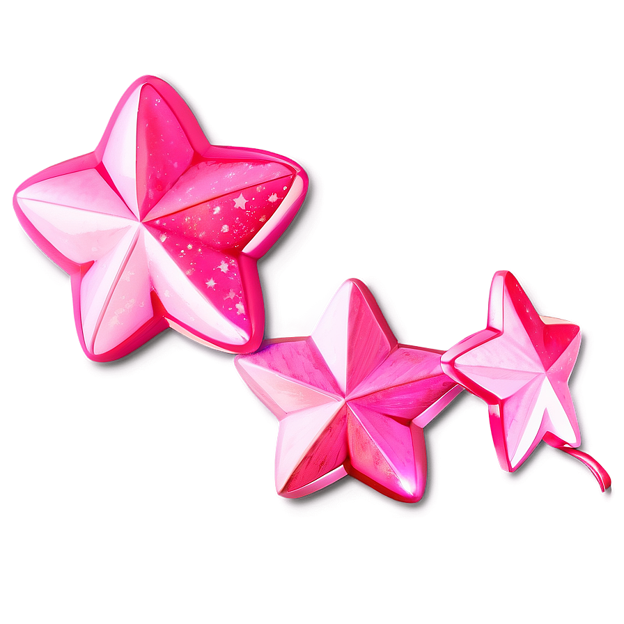 Shimmering Pink Stars Png Toq