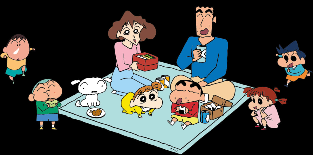 Shin Chan Familyand Friends Picnic