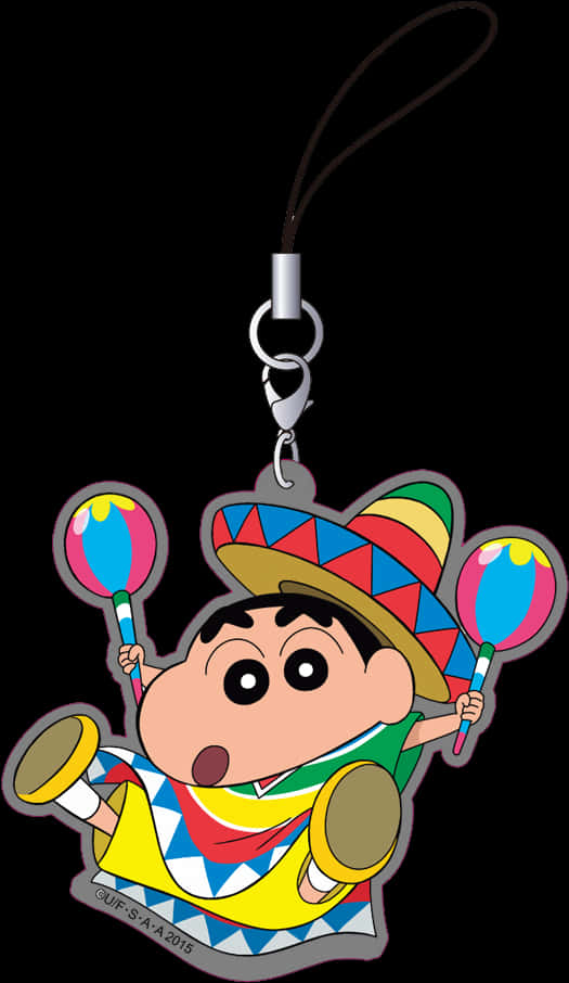 Shin Chan Fiesta Keychain