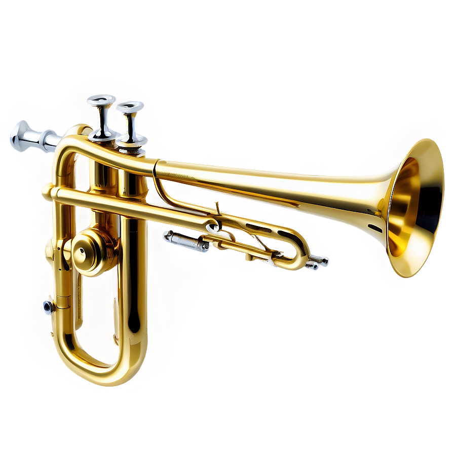 Shining Brass Trumpet PNG 42 PNG with transparent background