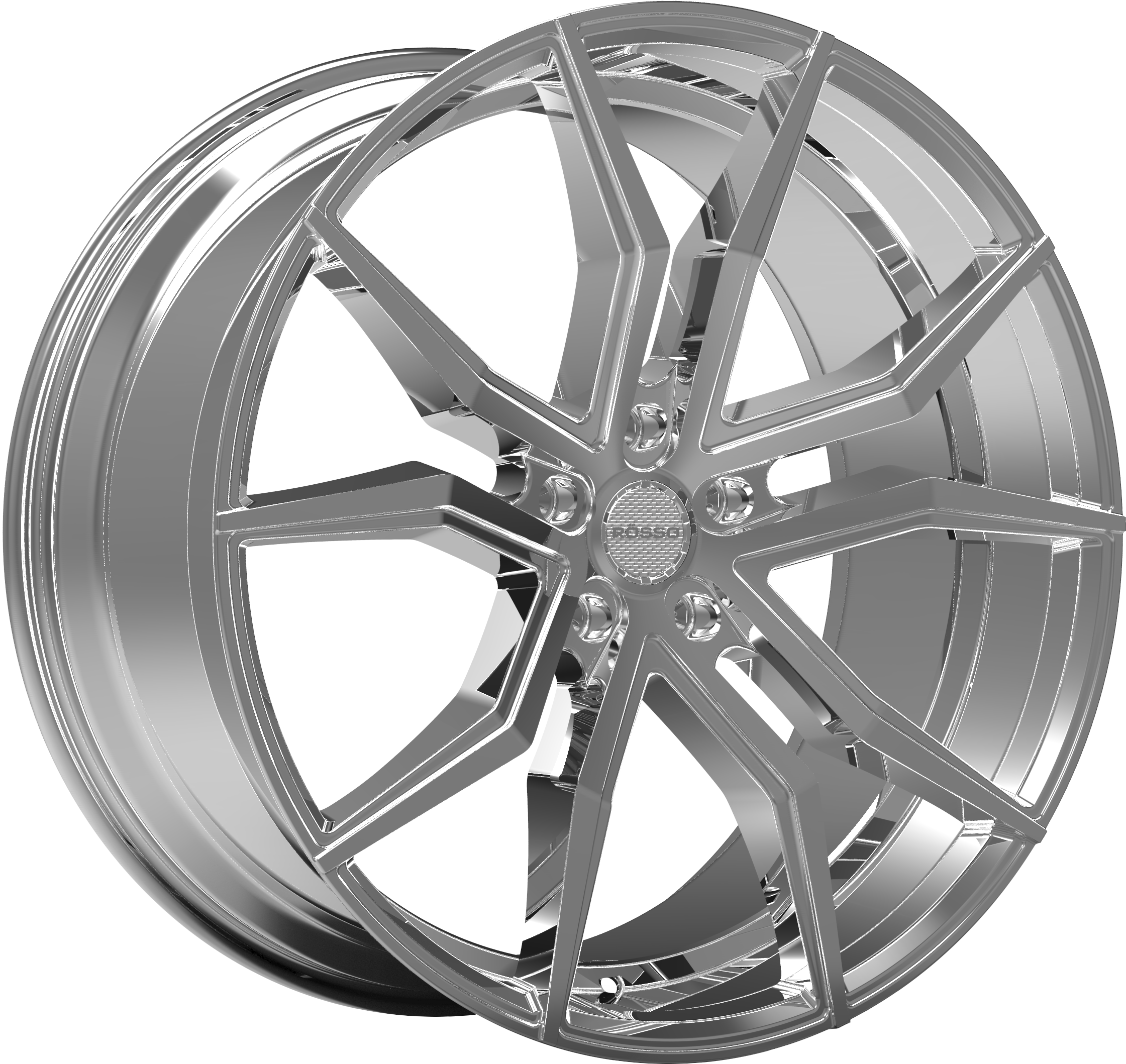 Shiny Alloy Wheel Design PNG with transparent background