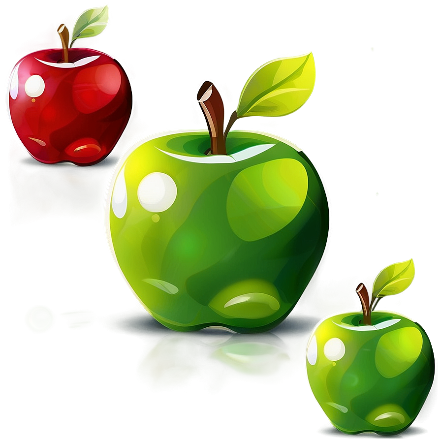 Shiny Apple Cartoon Png Gto46