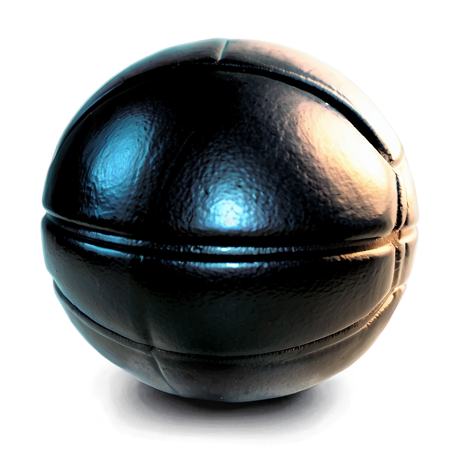 Shiny Black Basketball Artwork Png 9