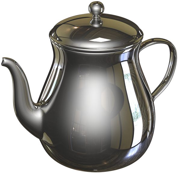 Shiny Black Teapot3 D Render