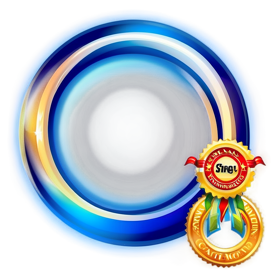 Shiny Blue Circle Png 05252024