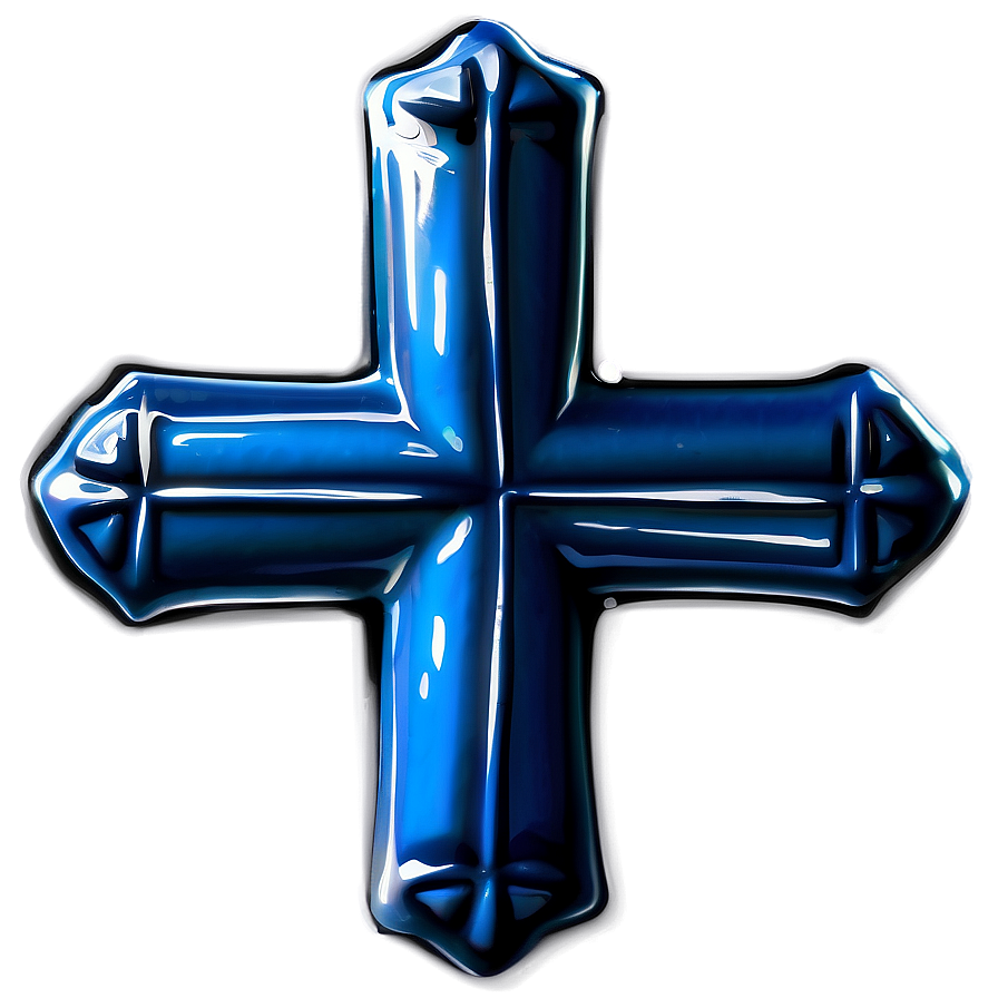 Shiny Blue Cross Symbol Png Cou21