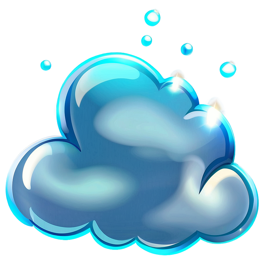 Shiny Cartoon Cloud Png Mbl