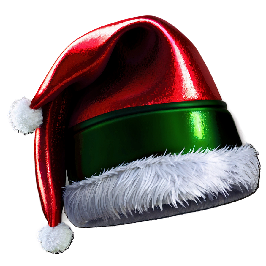Shiny Christmas Hat PNG 04292024 PNG image with a transparent background, free high-resolution download