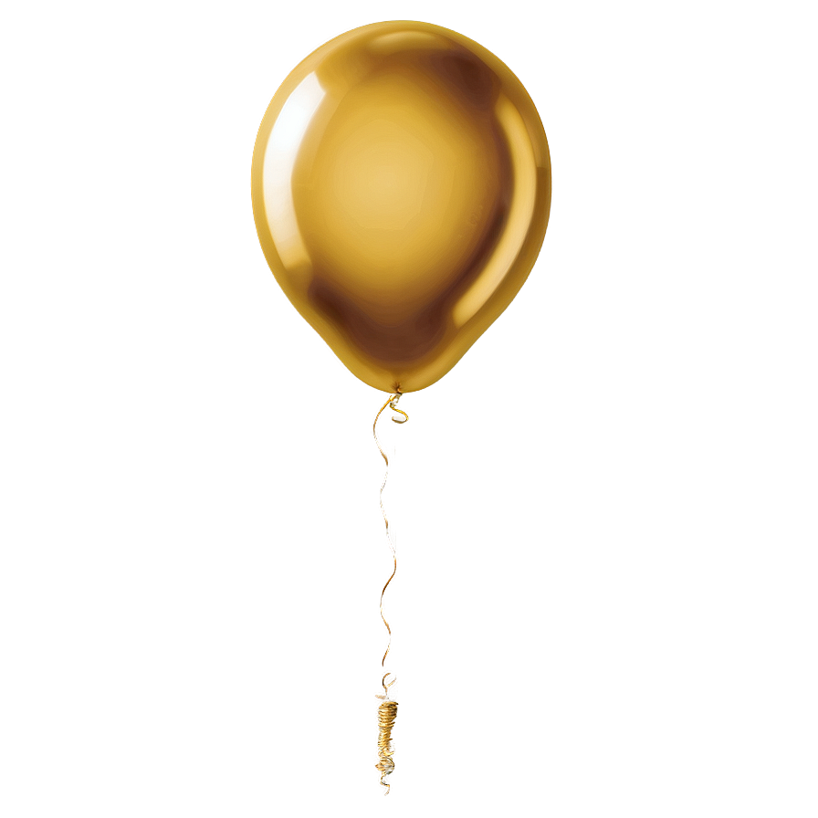 Shiny Gold Balloon PNG ntl21 PNG image with a transparent background, free high-resolution download