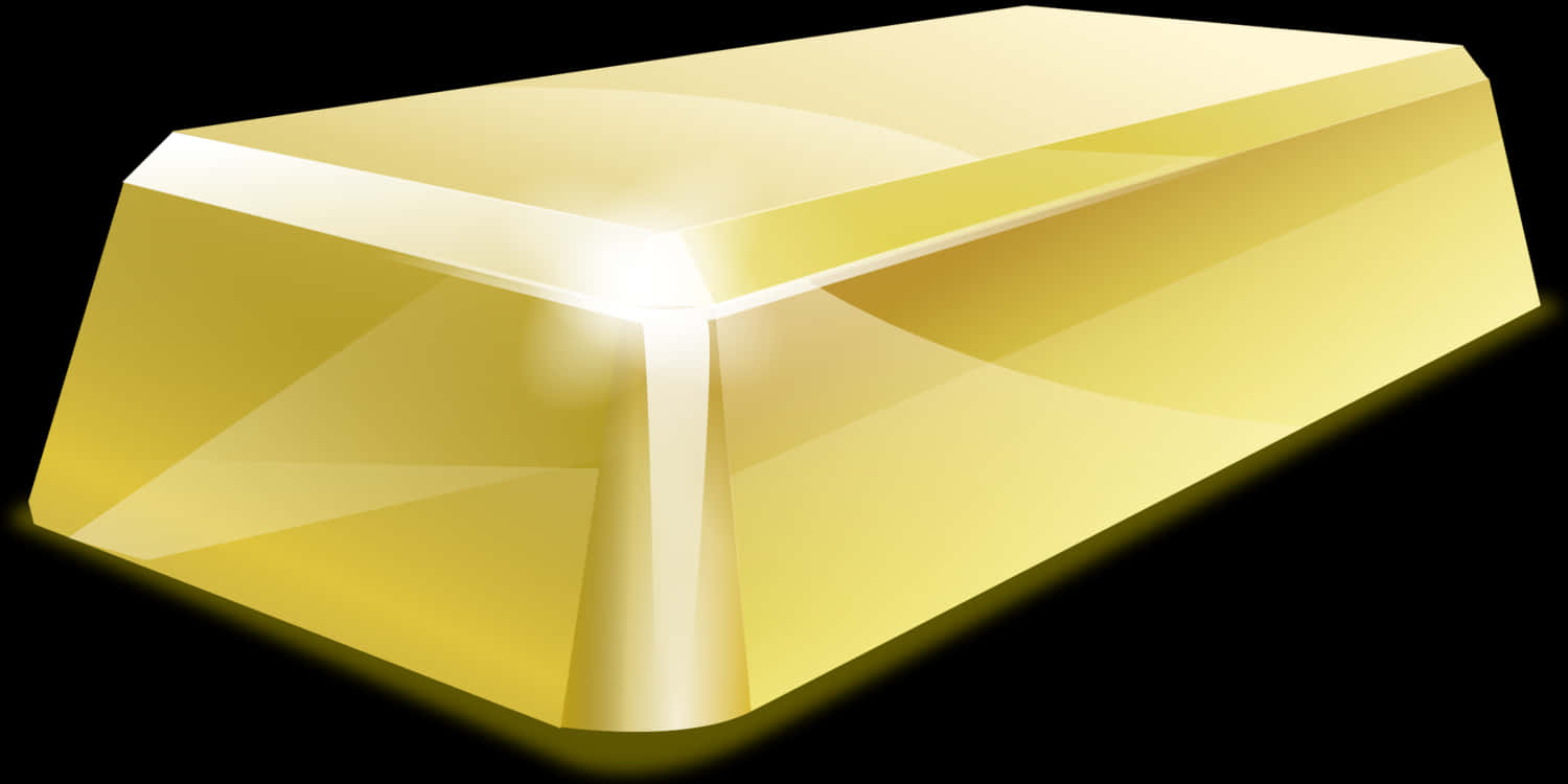 Shiny Gold Bar Illustration PNG with transparent background