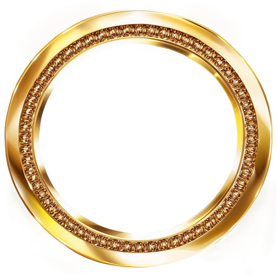 Shiny Gold Circle Frame Png 27