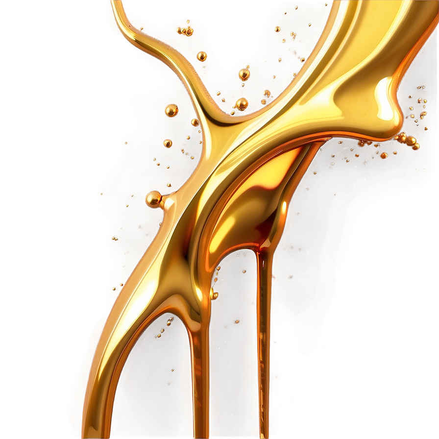 Shiny Gold Paint Splash Png 91