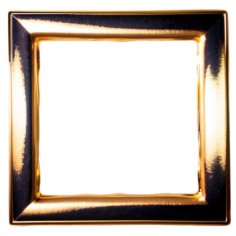 Shiny Gold Square Frame Png Apu