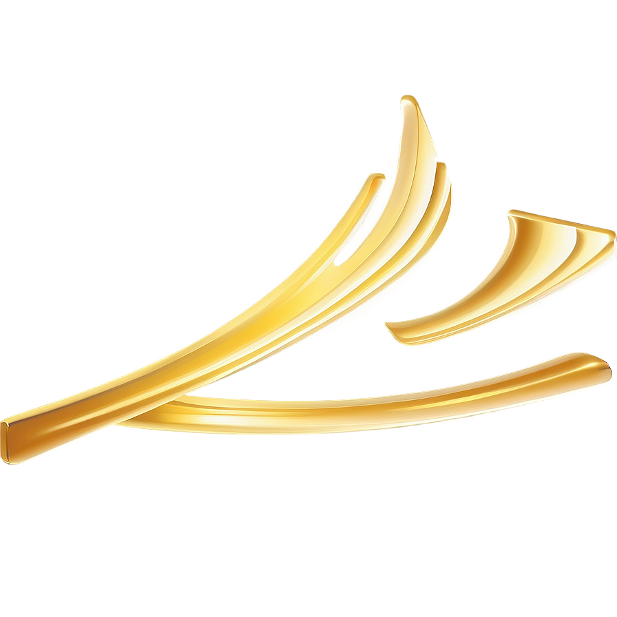 Shiny Golden Line Design Png 06262024