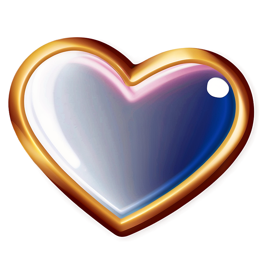 Shiny Heart Outline Png 80