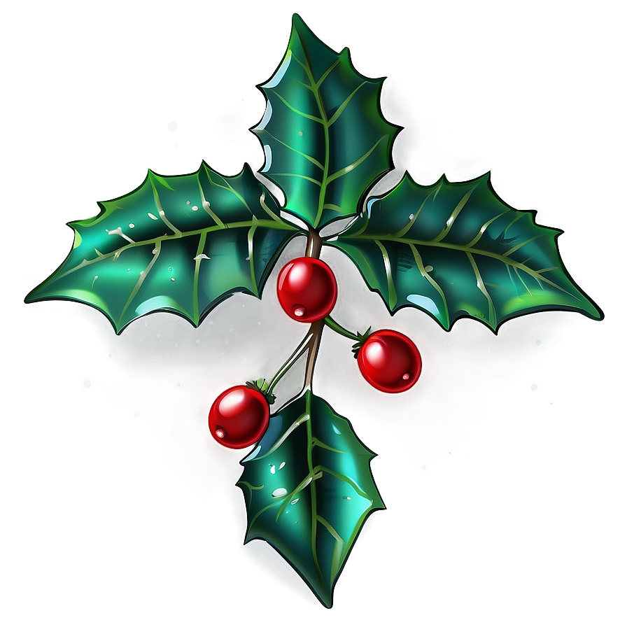 Shiny Holly PNG 05252024 PNG image with a transparent background, free high-resolution download