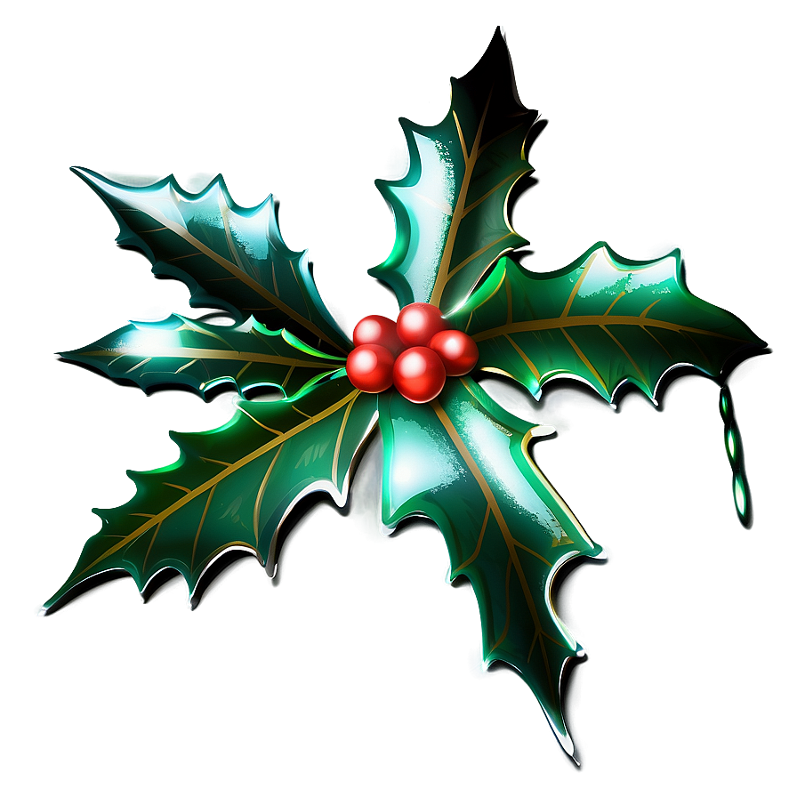 Shiny Holly PNG 05252024 PNG image with a transparent background, free high-resolution download