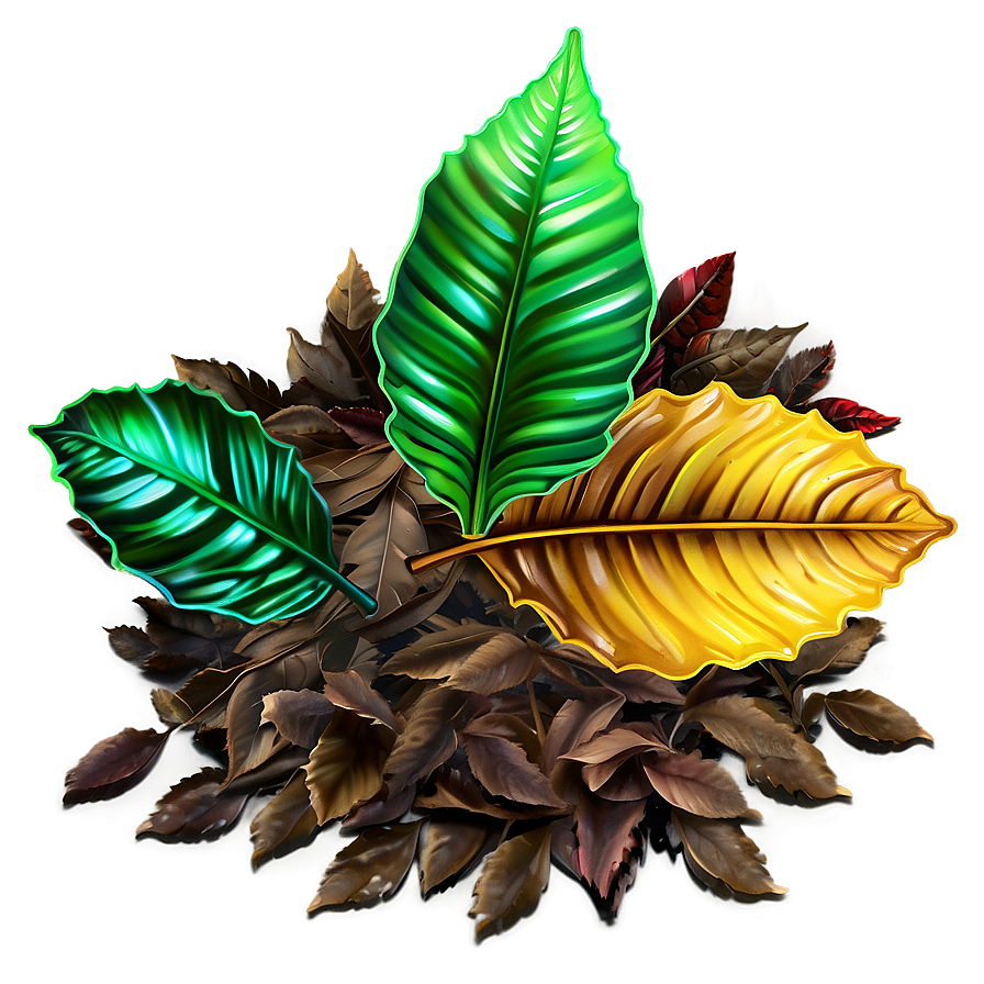 Shiny Leaf Pile Png 58