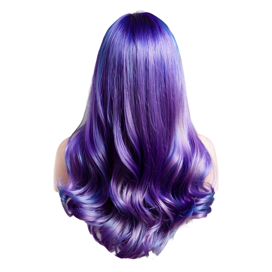 Shiny Metallic Purple Hair Png Eii