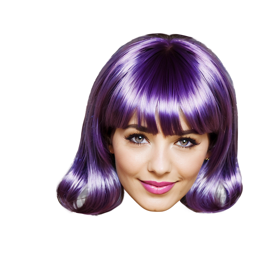 Shiny Metallic Purple Hair Png Ubx