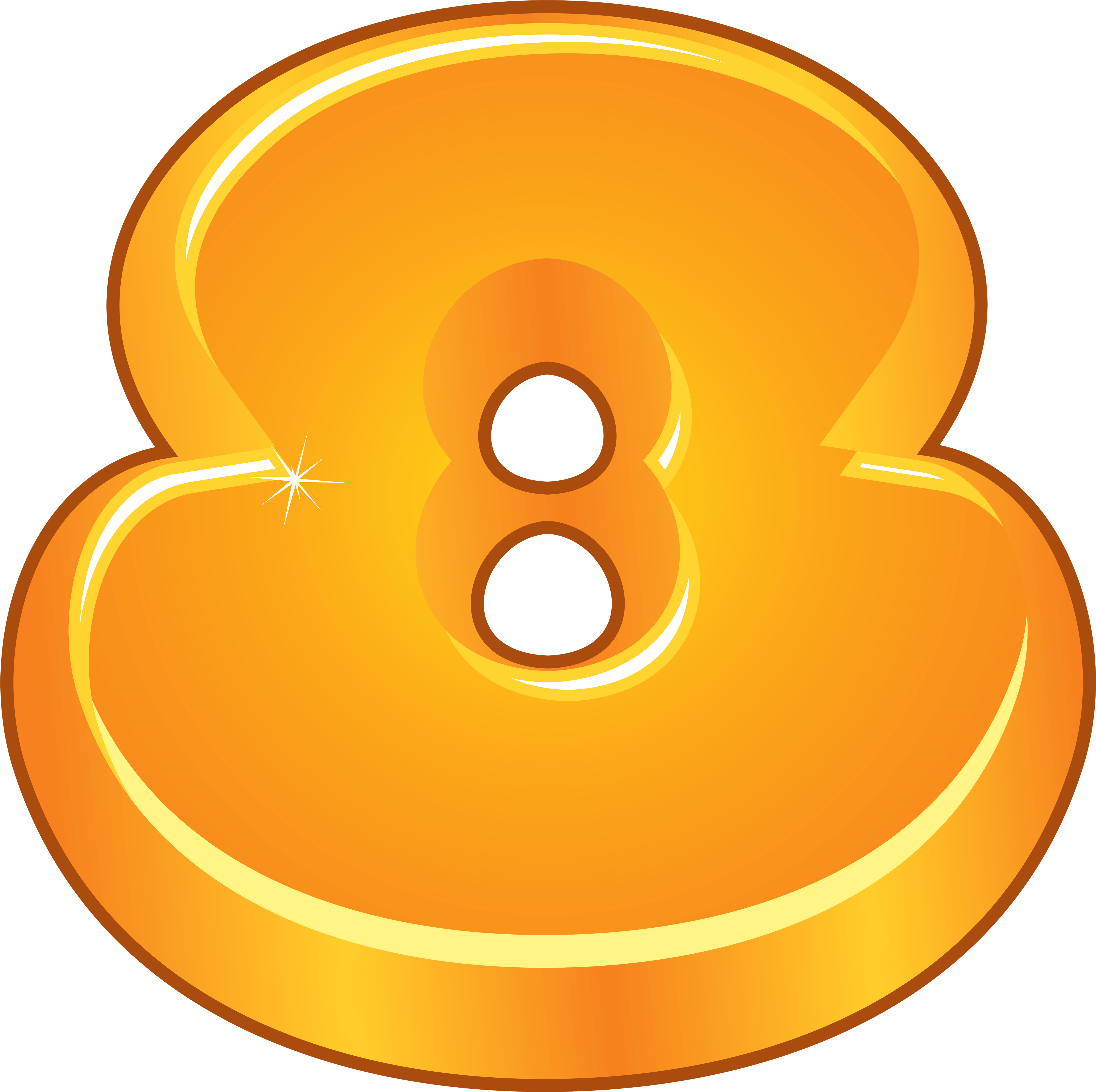 Orange Cartoon Number Eight Png Clipart Image Numbers - Cartoon Number Png, Transparent Png PNG image with a transparent background, free high-resolution download