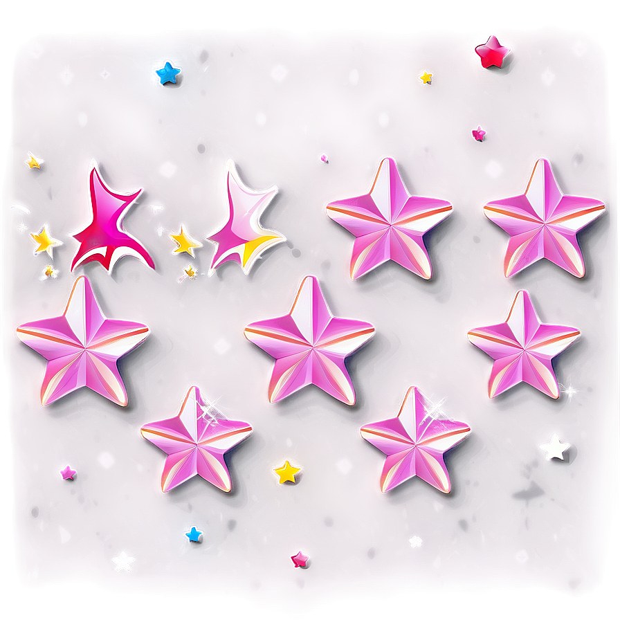 Shiny Pink Stars Png Okn