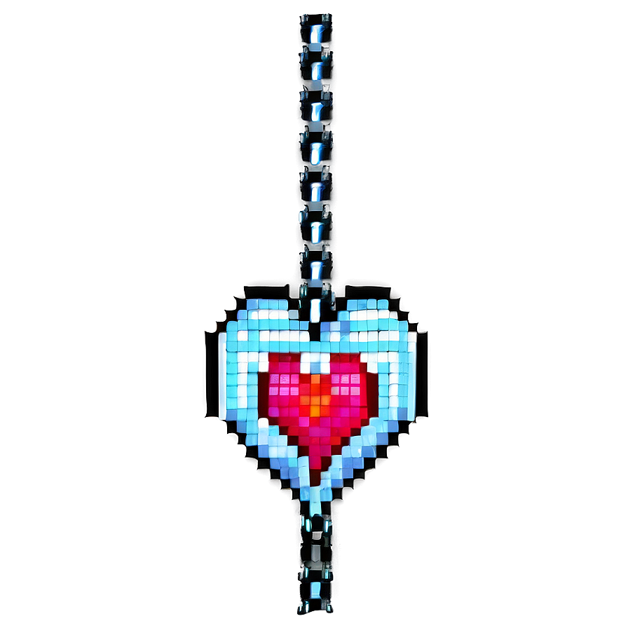 Shiny Pixel Heart Png Qod84