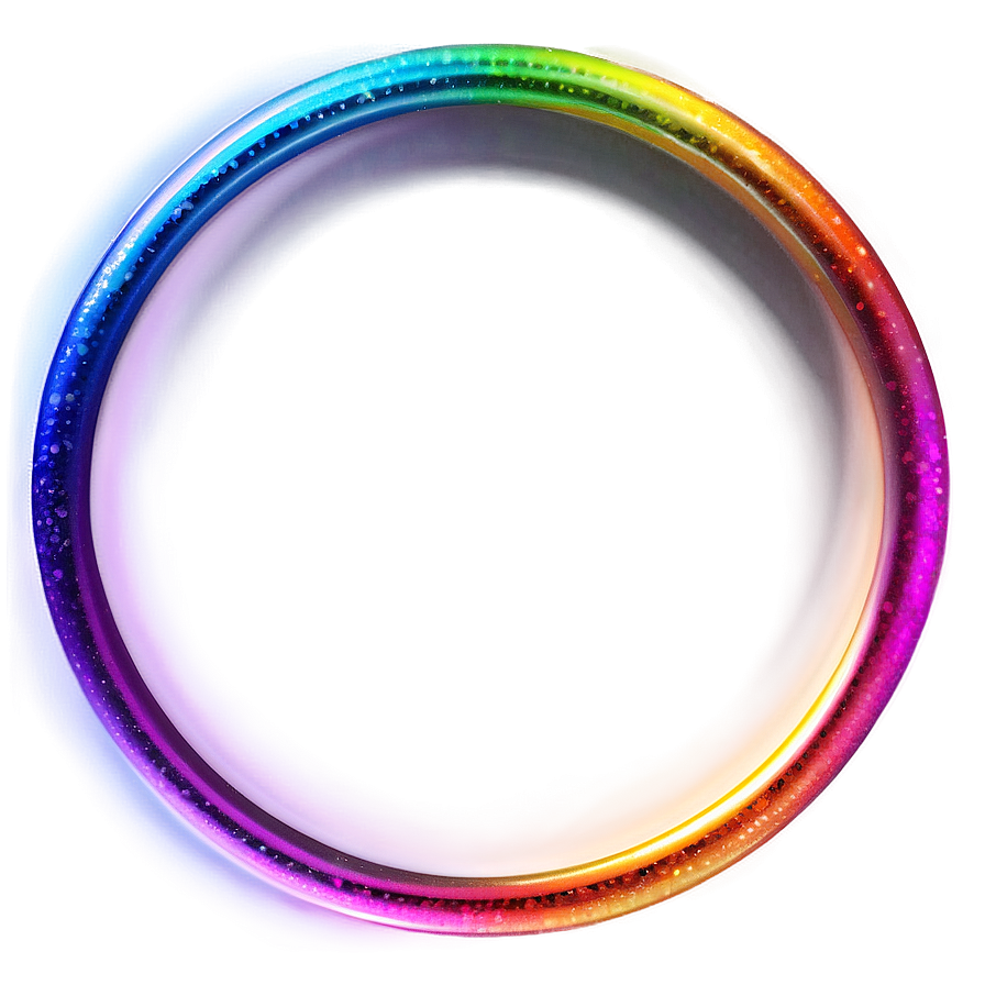 Shiny Rainbow Circle Decoration Png 06262024