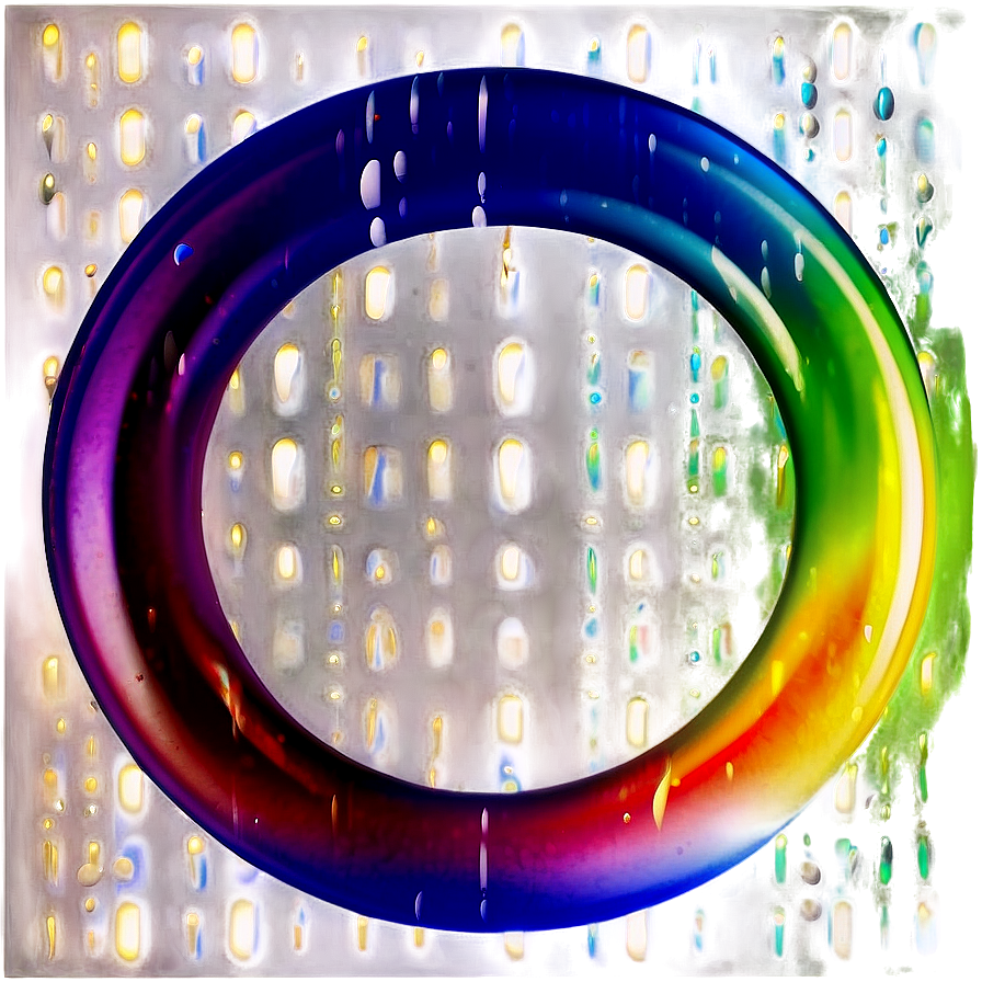 Shiny Rainbow Circle Decoration Png Gle34